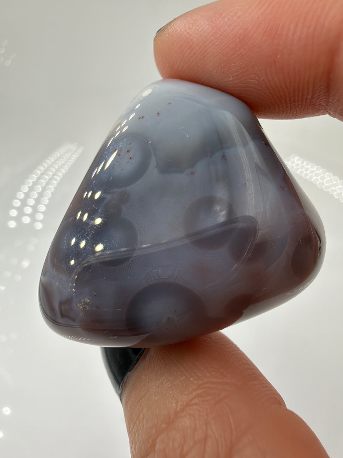 Rückseite des polierten Botswana-Achat BB8 