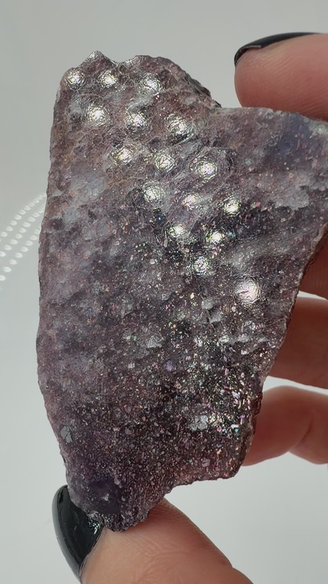 Iolith-Sonnenstein-Scheibe IS34 mit grauvioletten Bereichen und feinen Glitzerpunkten